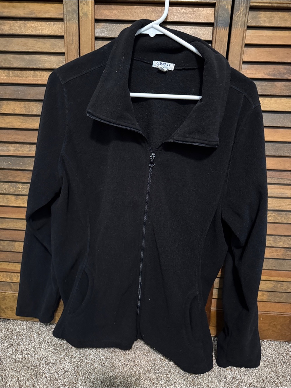Old Navy Black Full-Zip Fleece Jacket